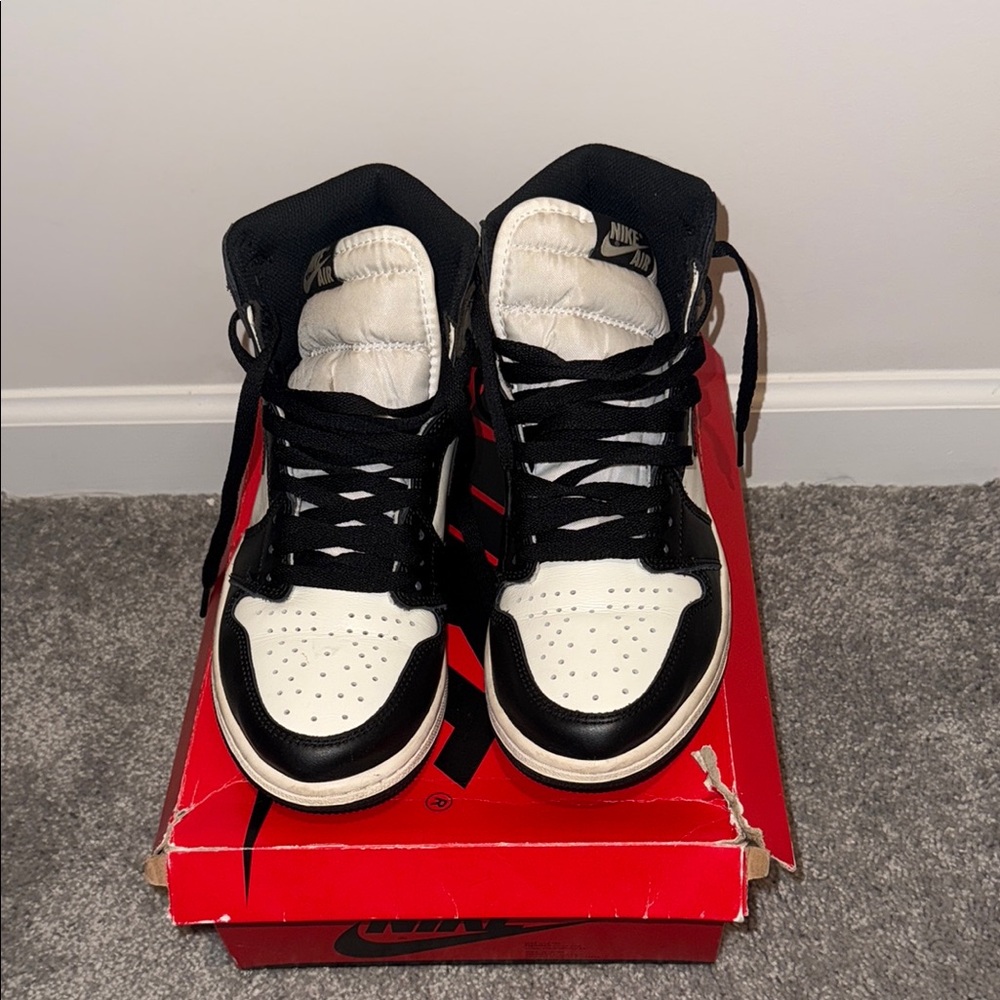 Nike Black and White High-Top Sneakers  BEST OFFER
